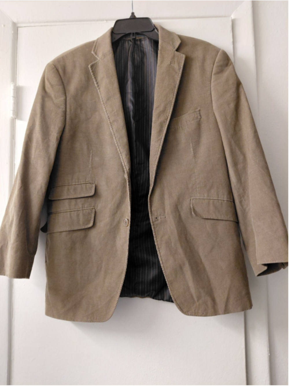 Men's Madison Oxford Style Corduroy Blazer Jacket Dress Trendy Large Lined Brown